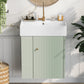 21.6 Inch Modern Floating Bathroom Vanity with Ceramic Basin