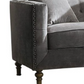 Sidonia Gray Velvet Loveseat