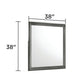 Blaze Modern Style Mirror Made with Wood in Metallic Gray