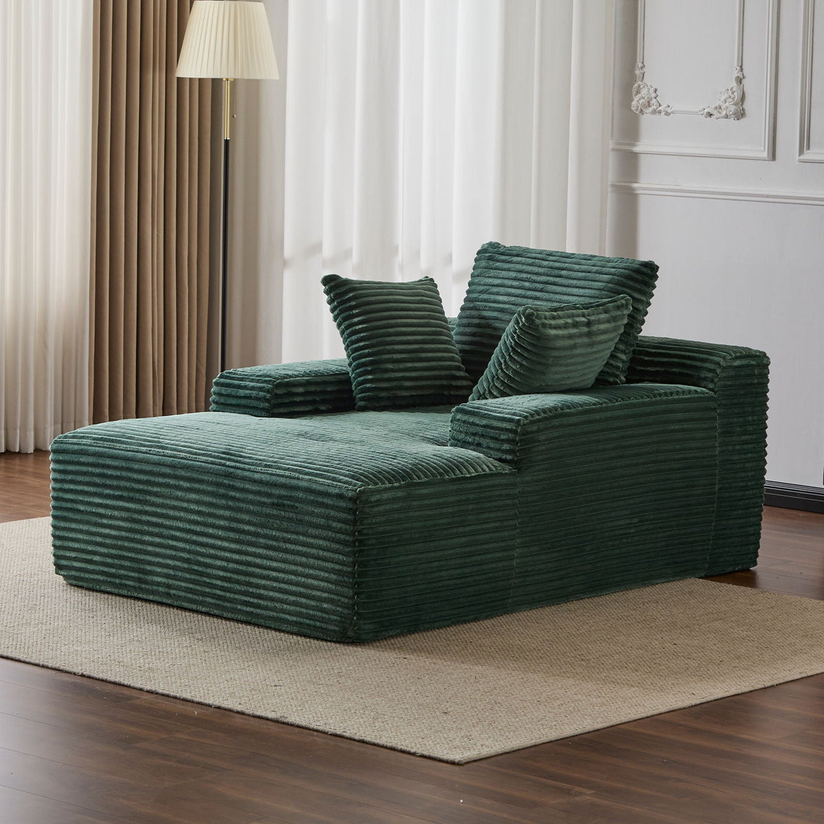 Oversized Chaise Lounge Chair Cozy Cloud Couch With 3 Throw Pillows And Wide Armrest - view 24