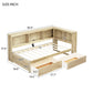 Daybed With 2 Storage Drawers, Storage Cabinets, USB Ports - view 10