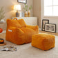Giant Plush Bean Bag Chair for Adults with Armrests and Footstool