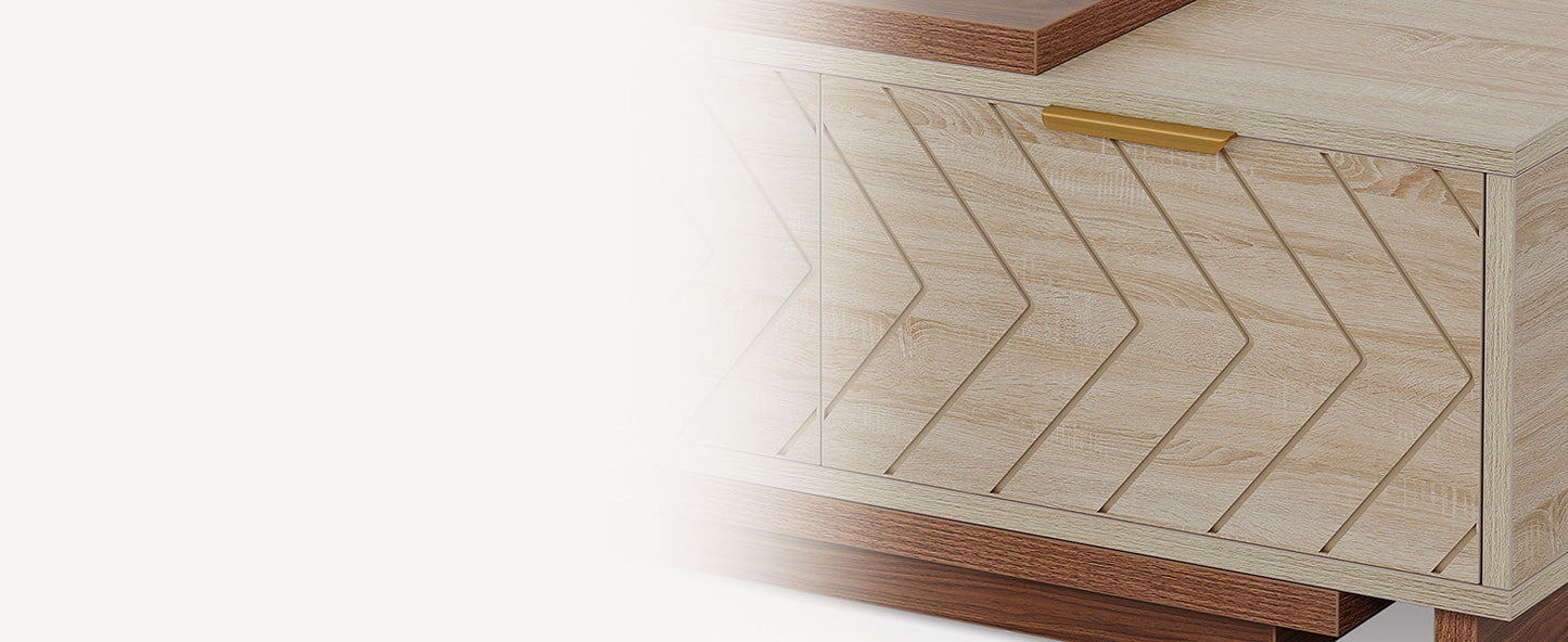 42.13" Extendable Coffee Table with Storage Drawers