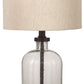 Bandile - Glass Table Lamp  - Clear / Bronze Finish