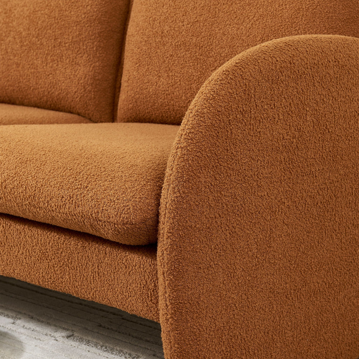 Loveseat Sofa Small Couch For Living Room, Sherpa Fabric Upholstered Loveseat Sofa Couch, Small Loveseat Sofa - view 13