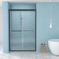 Double Sliding Shower Door 48" W x 76"H - Matte Finish