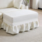 103.15'' Modern Sectional Sofa with Removable Ruffled Pleated Skirt