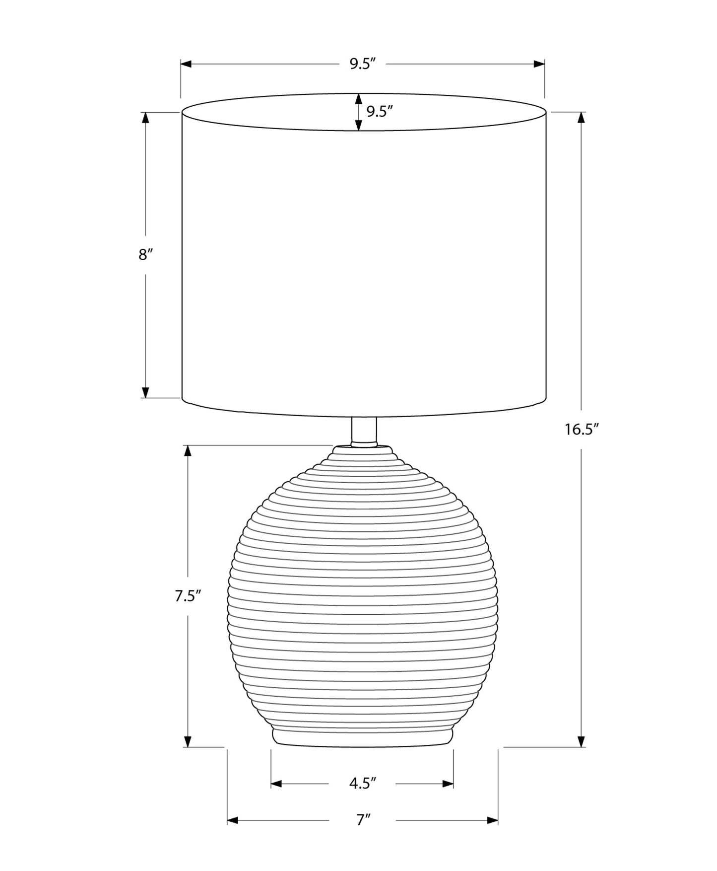 Contemporary 16"h Table Lamp
