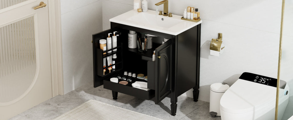 30" Bathroom Vanity with Sink and Two Doors