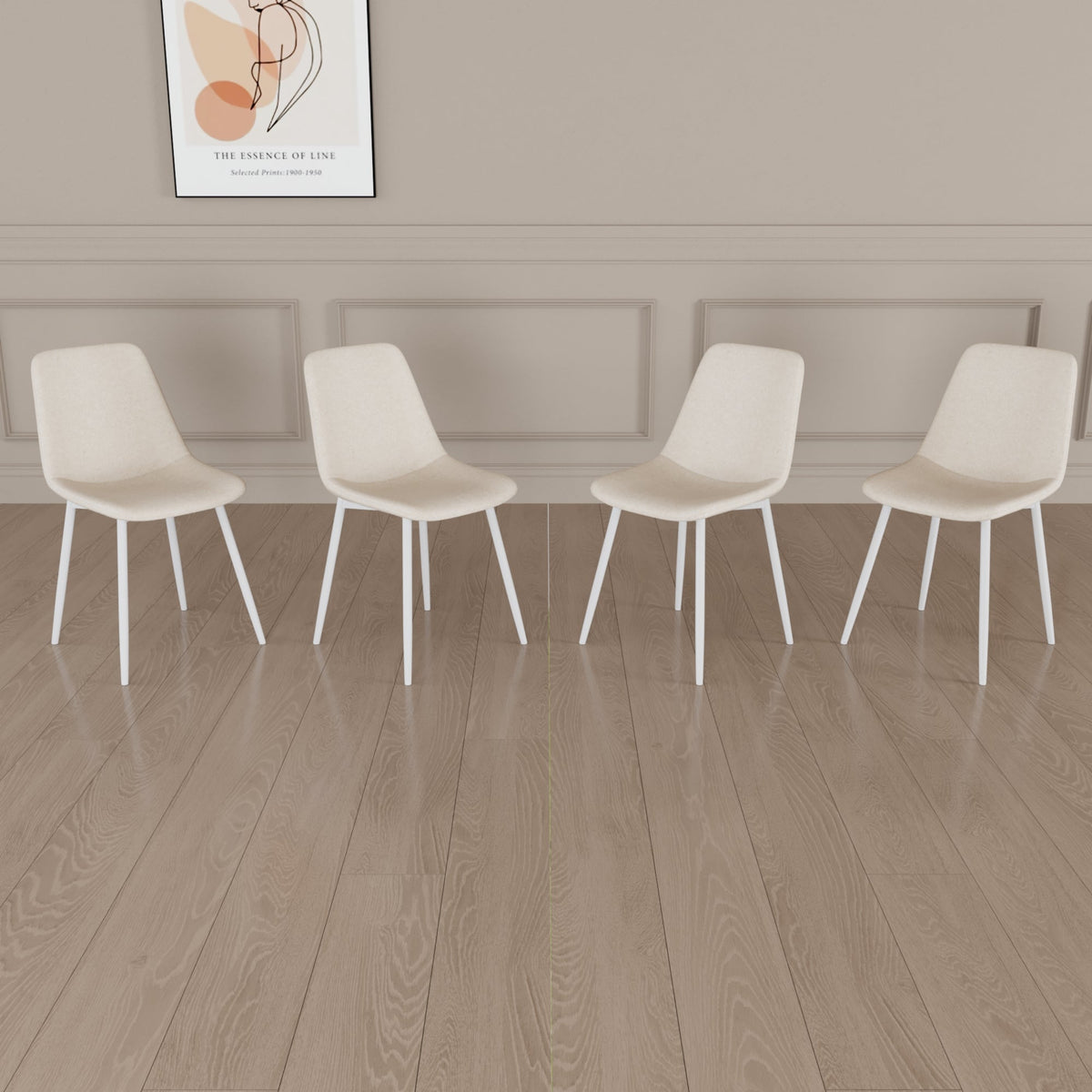 Set of 4 Modern Kitchen Dining Chairs