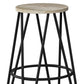 Simeon - 26" Metal Counter Height Stool with Wood Seat (Set of 2)