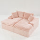 Pink Turtle Velvet Double Chaise Lounge