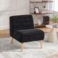24.4" Wide Modern Upholstered Armless Chair