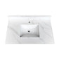 37-Inch Quartz Bathroom Vanity Top with Undermount Sink