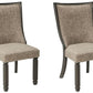 Tyler Creek - Dining UPH Side Chair (Set of 2) - Framed Back - Black / Grayish Brown