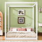 Queen Size Canopy Platform Bed with Support Legs