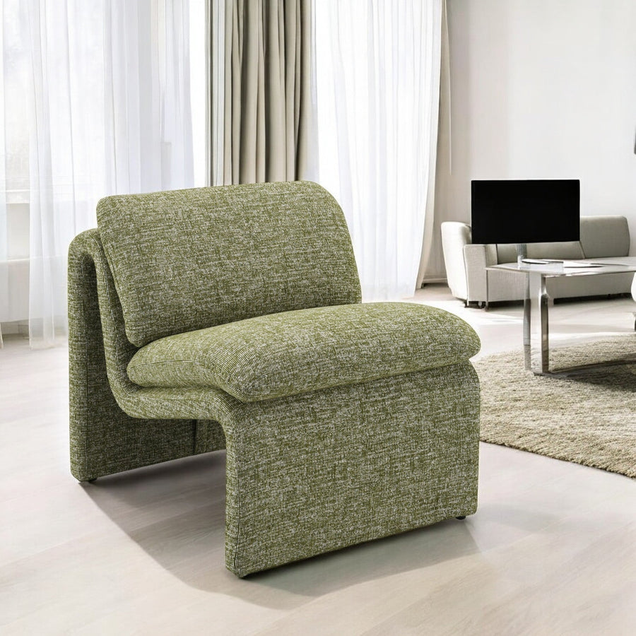 Innovative Elegance Jaeda Accent Chair in Curved Shape