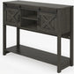 46" Modern Farmhouse Entryway Table with Storage & Sliding Barn Door, Dark