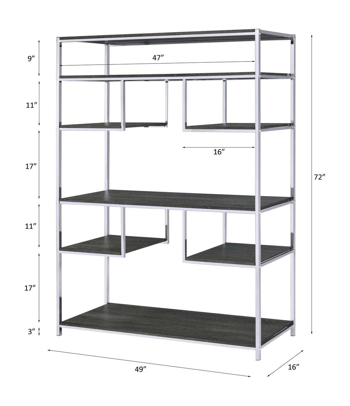 Vonara Rustic Etagere Bookshelf