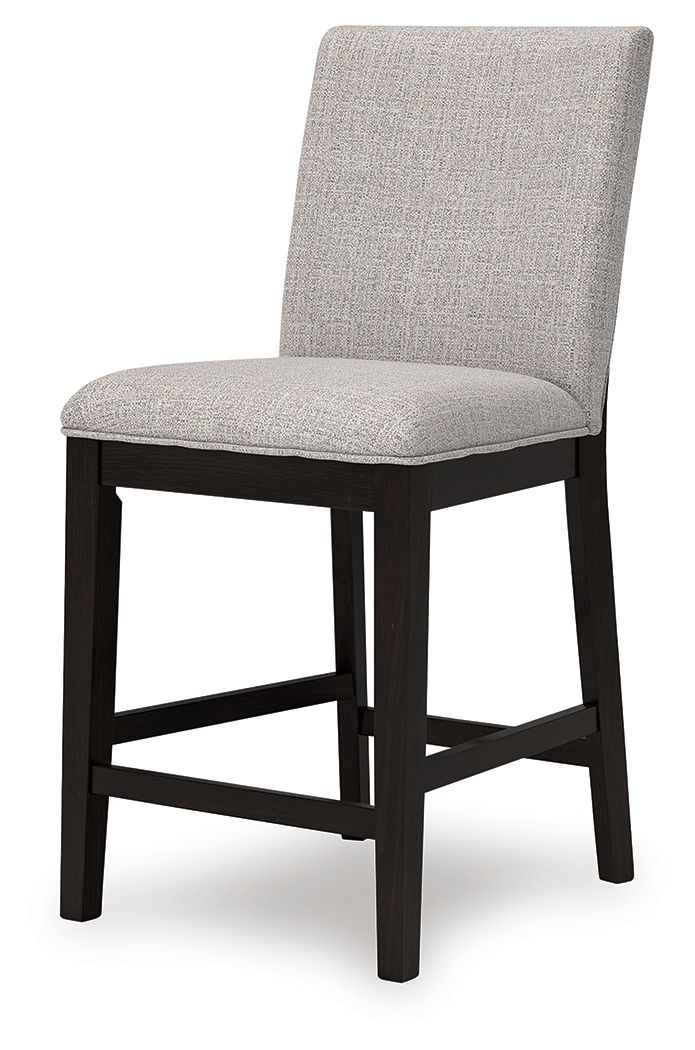 Neymorton - Upholstered Barstool (Set of 2) - Dark Grayish Brown - view 5