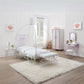 Priya II - Nightstand - White & Light Synthetic Leather Rple