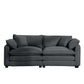 Modern 2 Seater With 4 Pillows, Upholstered Deep Seating Loveseat - view 23