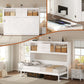 Twin Size Murphy Bed with Charging Station and Drawer