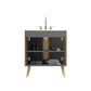 Etna 30"F Striped Bathroom Vanity