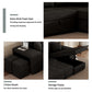 Modern L-Shape 3 Seat Reversible Sectional Couch, Pull Out Sleeper Sofa With Storage Chaise And 2 Stools For - view 20