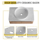 30'' Wall-Mounted Bathroom Vanity With Ceramic Art Sink