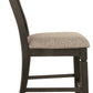 Tyler Creek - Upholstered Barstool (Set of 2) - Black / Grayish Brown