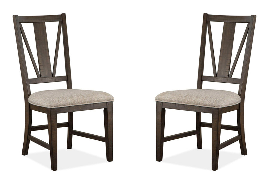 Westley Falls - Dining Side Chair With Upholstered Seat (Set of 2) - Graphite