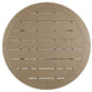 Fairen Trail - Round Bar Table w/Umb OPT - Black / Driftwood