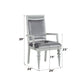 Maverick Fabric & Platinum Finish Arm Chair Set of 2