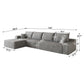 135" Cloud Sectional Couch with L-Shape Chaise