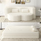 Modern Floor Sofa with 2 Pillows - Convertible Plush Sofa Bed