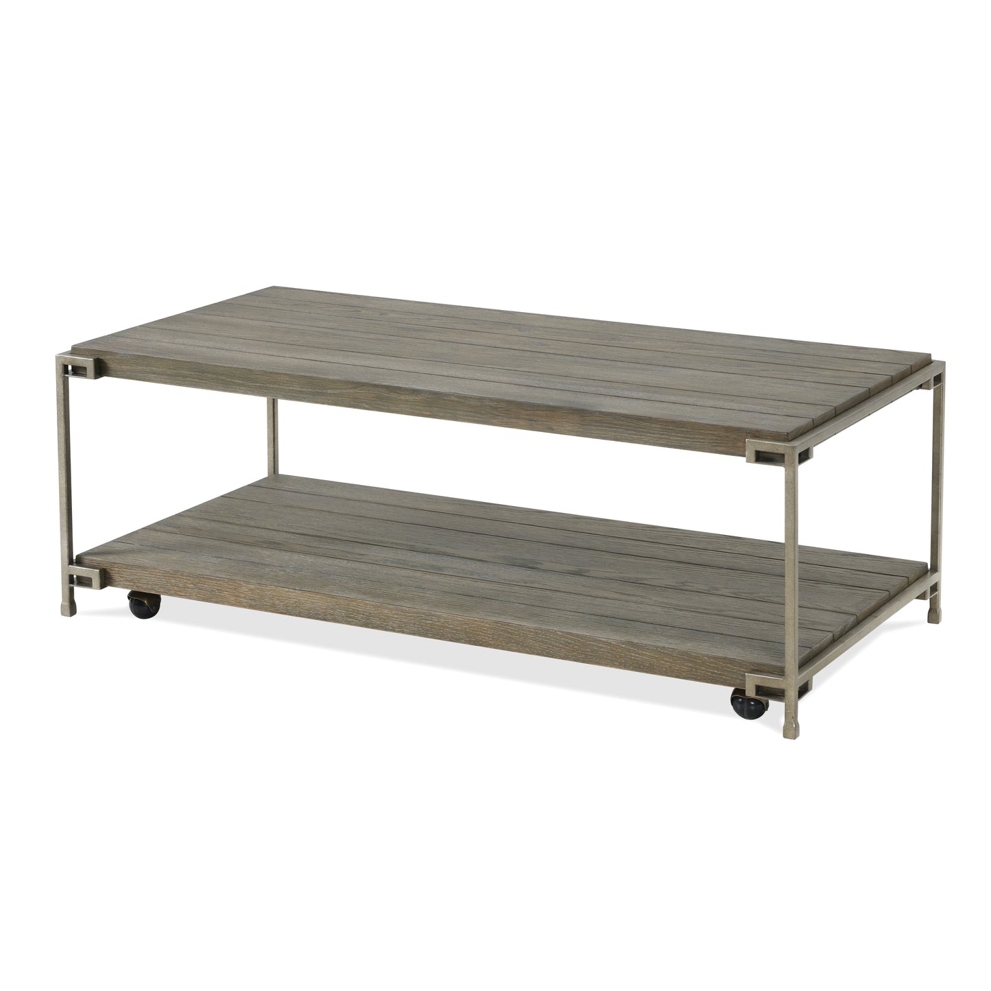 Corbeta 3-Piece Metal Frame Wood Living Room Coffee Table Set
