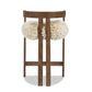 Millwick 26.5" Low Back Genuine Fur Stool