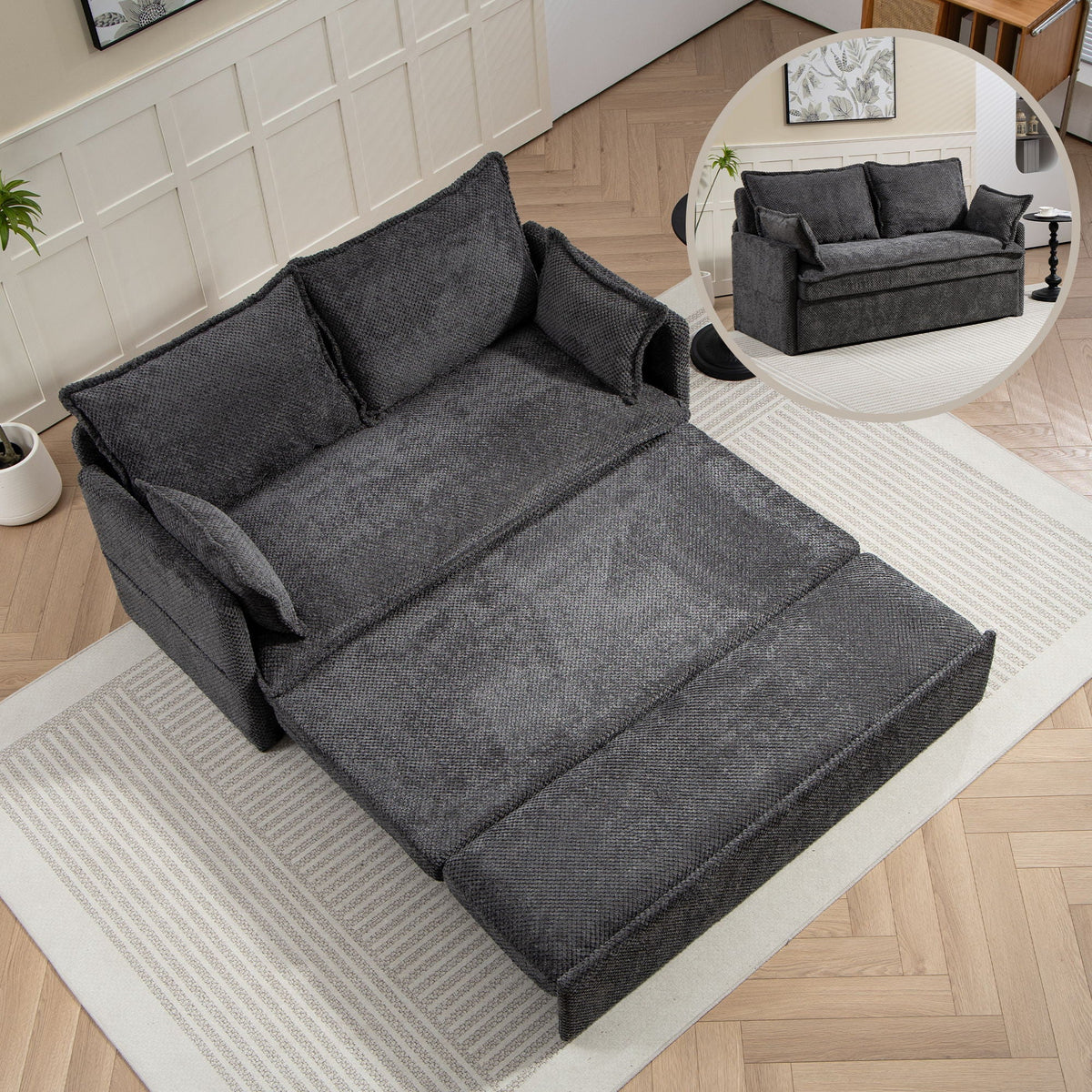 Pull Out Sofa Bed, Convertible Sleeper Sofa Couch, Side Storage, And USB / C - Type Charging Ports Chair - view 13