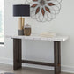 Burkhaus - Sofa Table - White / Dark Brown