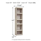 Willowton - Pier - 4 Shelves - Whitewash