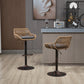 Modern Swivel Bar Stools Set of 2 Adjustable Counter Height Chairs