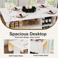 Multi-Functional Folding Table with Storage Shelves and Wheels