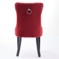 Classic Velvet Dining Chairs - Set of 2 in Burgundy