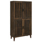 Sakai Dark Pine 4-Door Tall Accent Cabinet