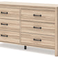 Battelle - Six Drawer Dresser - Tan