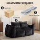 Giant Bean Bag Couch, Ultra Soft Fluffy Loveseat For Living Room - view 29