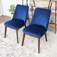 Clove Navy Blue Velvet Dining Chair Set of 2