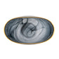 Smokey Black Gold Rimmed Glass Vase