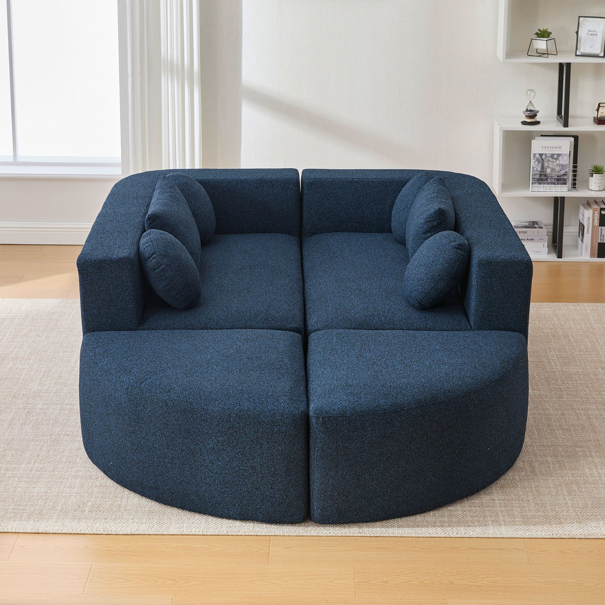 Boneless - Couch Modular Sectional Sofa With Deep Seating And Curved Design - view 13